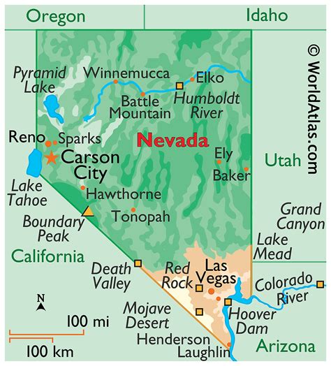 Nevada (USA): State, Major Cities & Places .